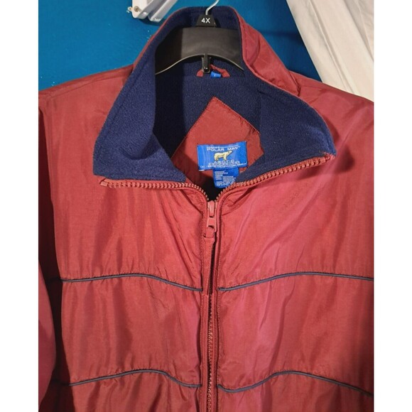 Men's Large Maroon Insulated Coat Parka Habands Polar Man Arctic - Picture 2 of 11